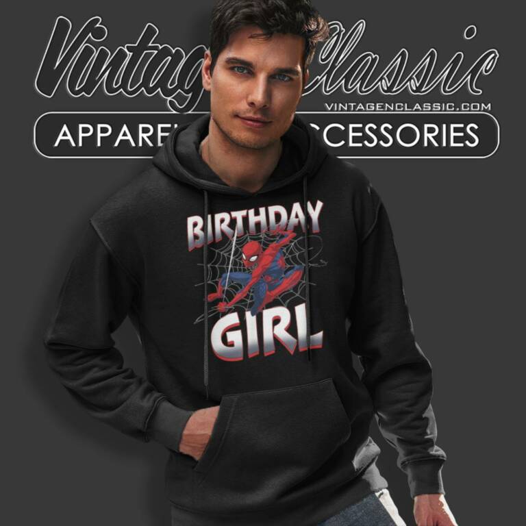 Spiderman Birthday Girl Hoodie Spiderman Birthday Girl Hoodie