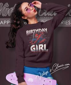 Spiderman Birthday Girl Sweatshirt