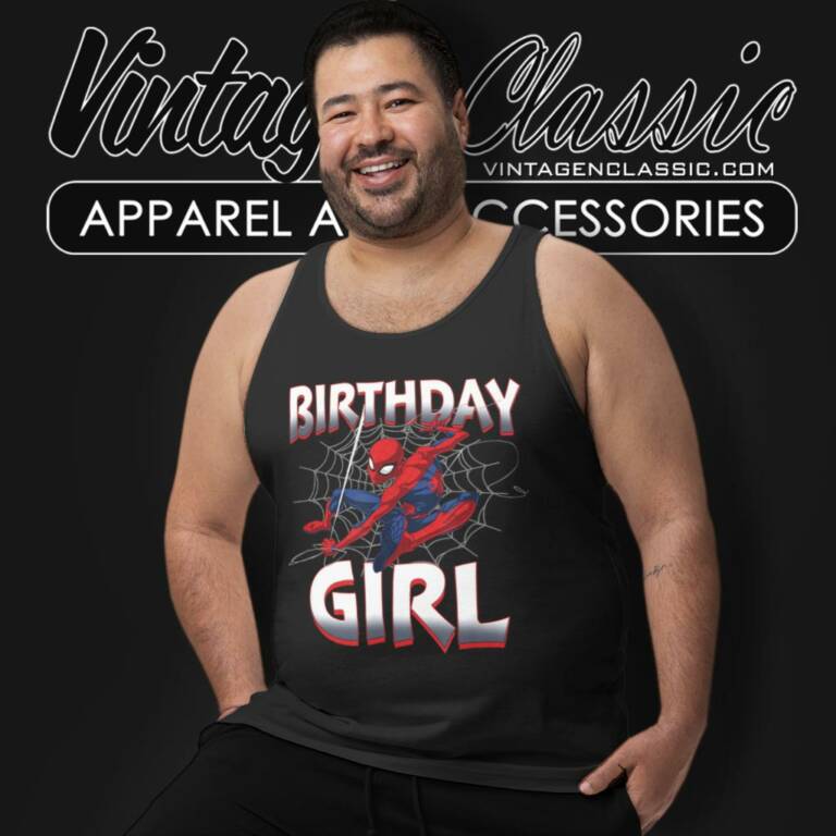 Spiderman Birthday Girl Tank Top Racerback Spiderman Birthday Girl Tank Top Racerback