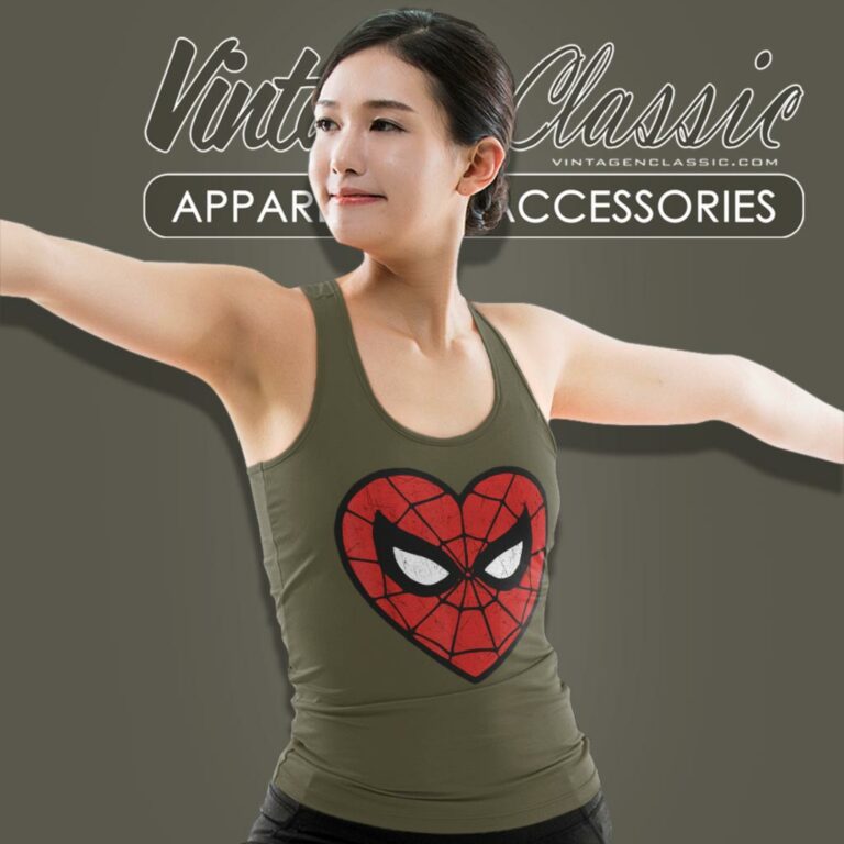Spiderman Face Mask Tank Top Racerback Spiderman Face Mask Tank Top Racerback