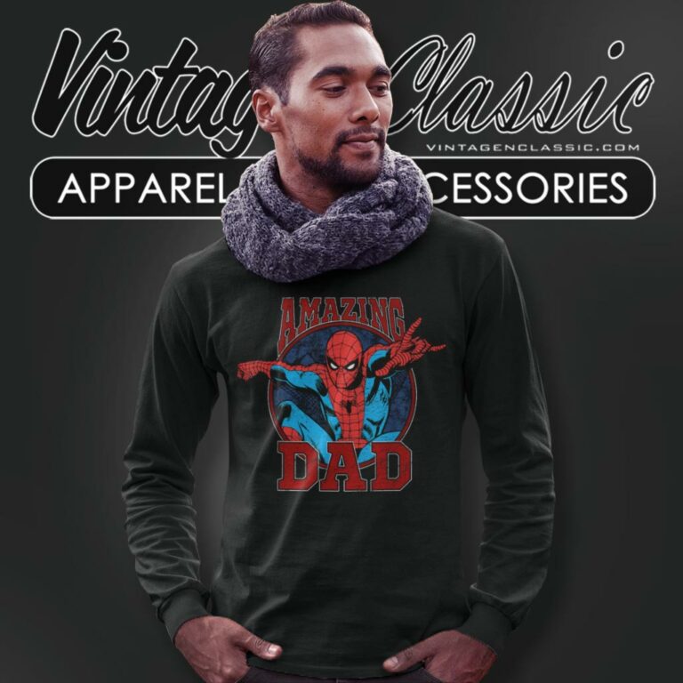 Spiderman Fathers Dad Long Sleeve Tee Spiderman Fathers Dad Long Sleeve Tee