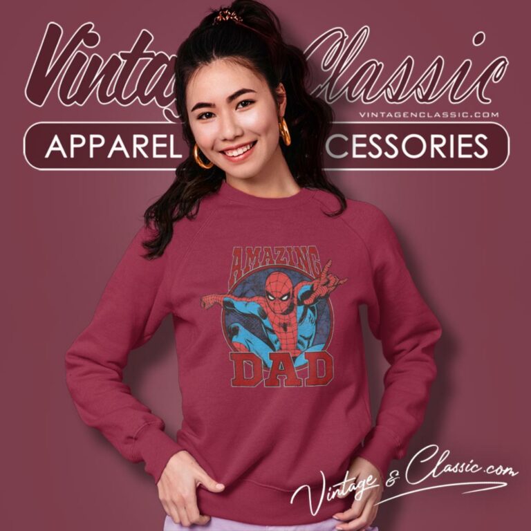 Spiderman Fathers Dad Sweatshirt Spiderman Fathers Dad Sweatshirt