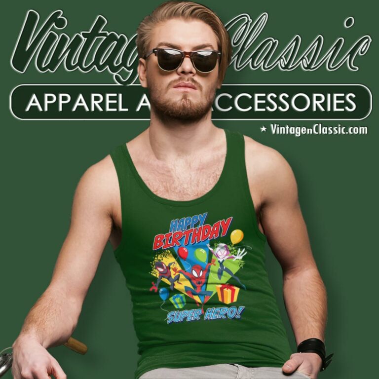 Spiderman Happy Birthday Tank Top Racerback Spiderman Happy Birthday Tank Top Racerback