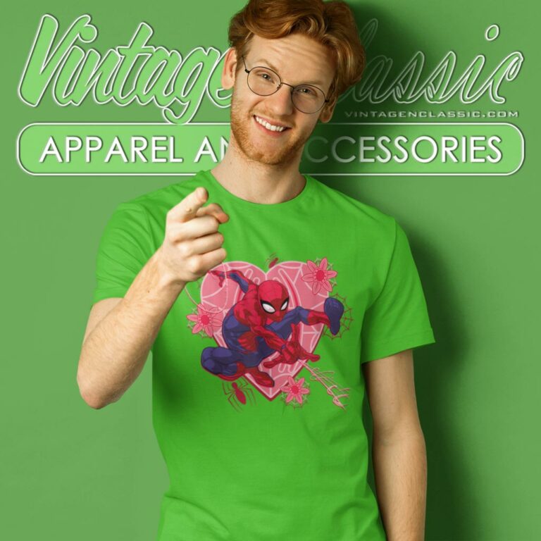 Spiderman Hearts And Flowers T Shirt Spiderman Hearts And Flowers T Shirt