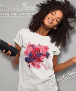 Spiderman Hearts And Flowers Women T Shirt