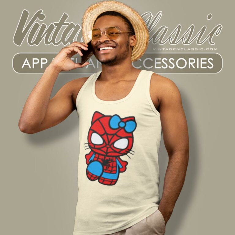 Spiderman Hello Kitty Tank Top Racerback Spiderman Hello Kitty Tank Top Racerback