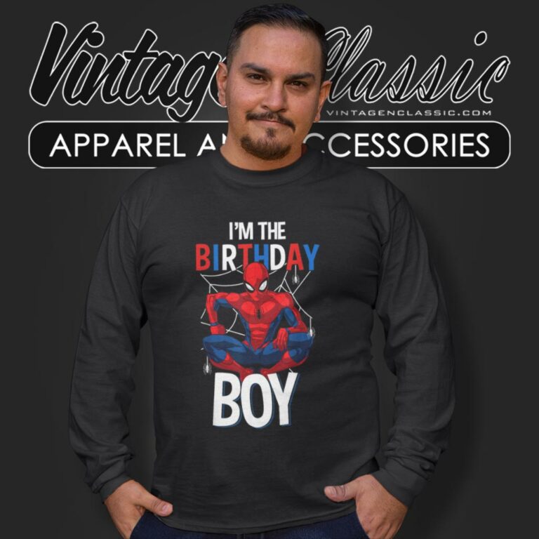 Spiderman Im The Birthday Boy Long Sleeve Tee Spiderman Im The Birthday Boy Long Sleeve Tee