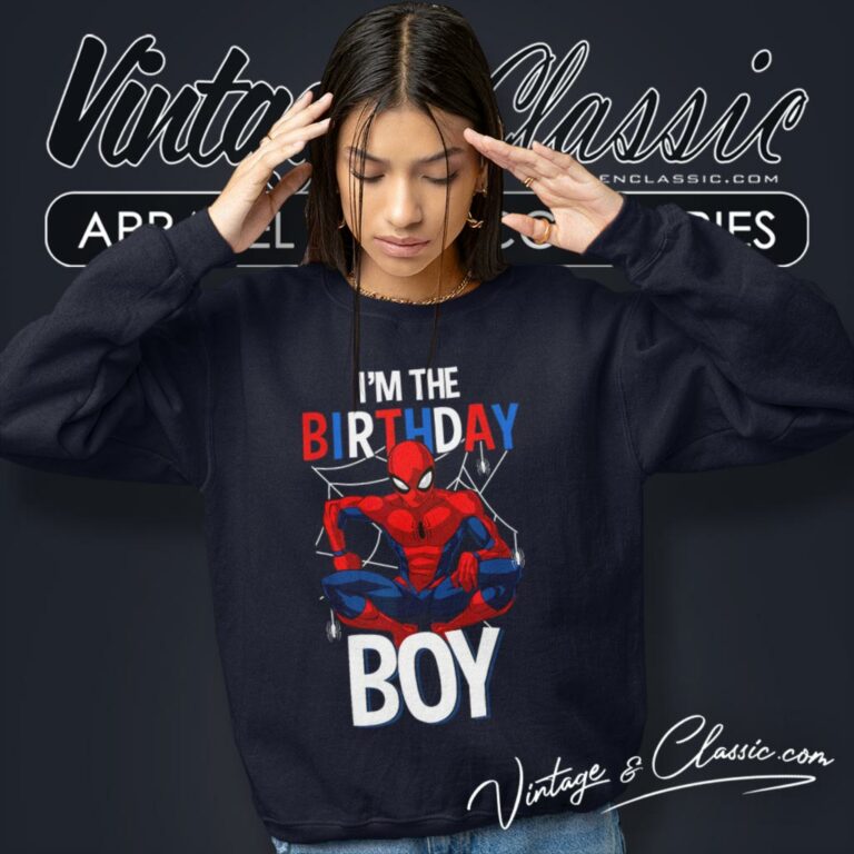 Spiderman Im The Birthday Boy Sweatshirt Spiderman Im The Birthday Boy Sweatshirt