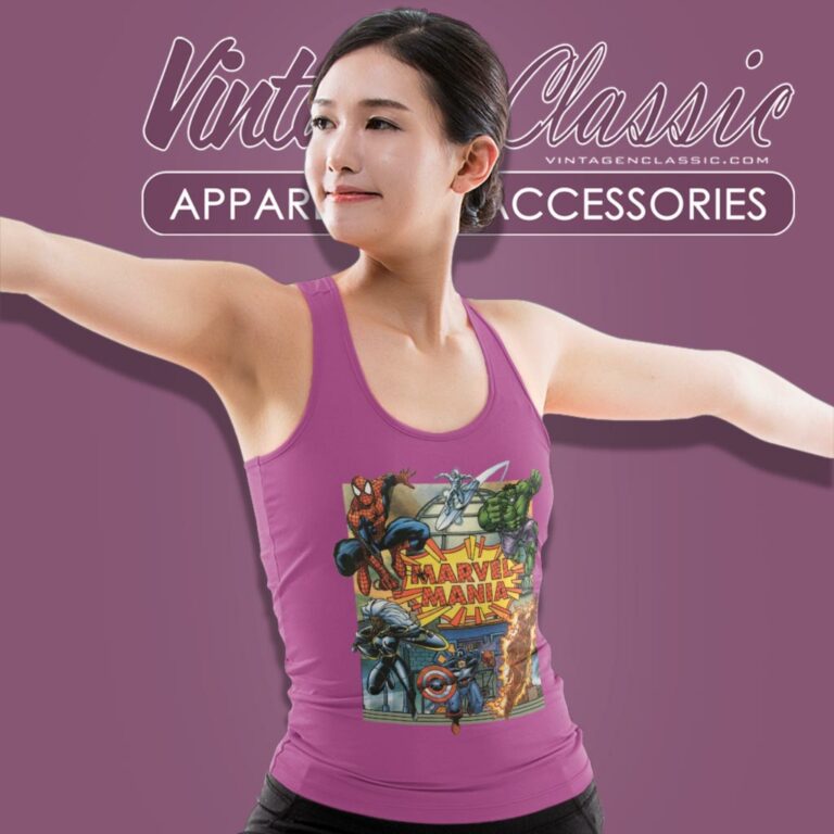 Spiderman Marvel Mania Tank Top Racerback Spiderman Marvel Mania Tank Top Racerback