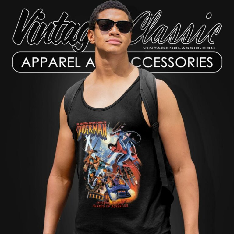 Spiderman Marvel Universal Studios Tank Top Racerback Spiderman Marvel Universal Studios Tank Top Racerback