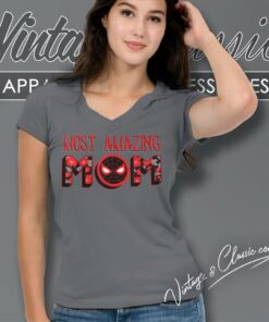 Spiderman Most Amazing Mom V Neck TShirt