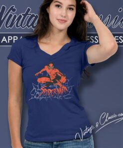 Spiderman Movie V Neck TShirt