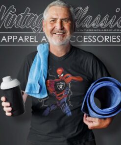 Spiderman Oakland Raiders V Neck TShirt