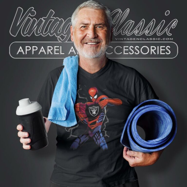 Spiderman Oakland Raiders V Neck TShirt Spiderman Oakland Raiders V Neck TShirt