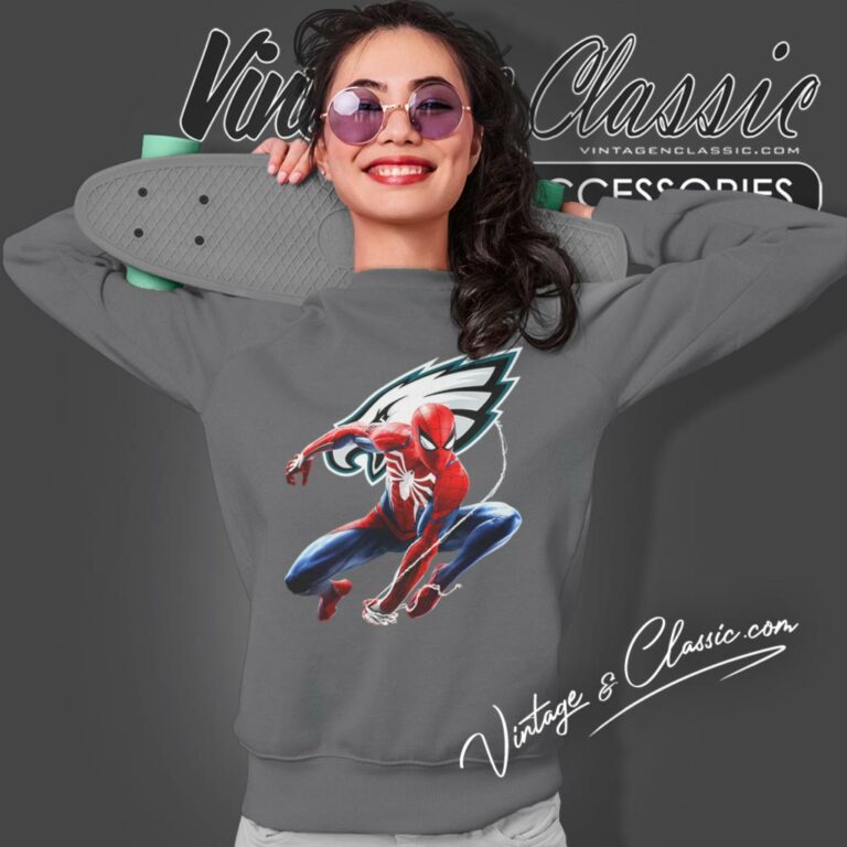 Spiderman Philadelphia Eagles Sweatshirt Spiderman Philadelphia Eagles Sweatshirt