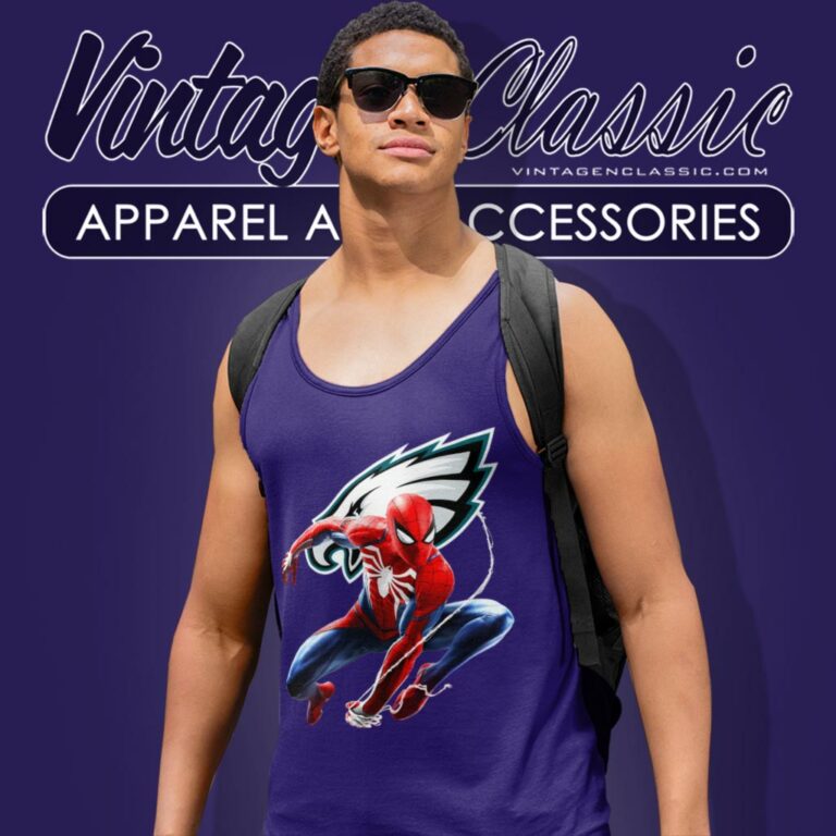 Spiderman Philadelphia Eagles Tank Top Racerback Spiderman Philadelphia Eagles Tank Top Racerback
