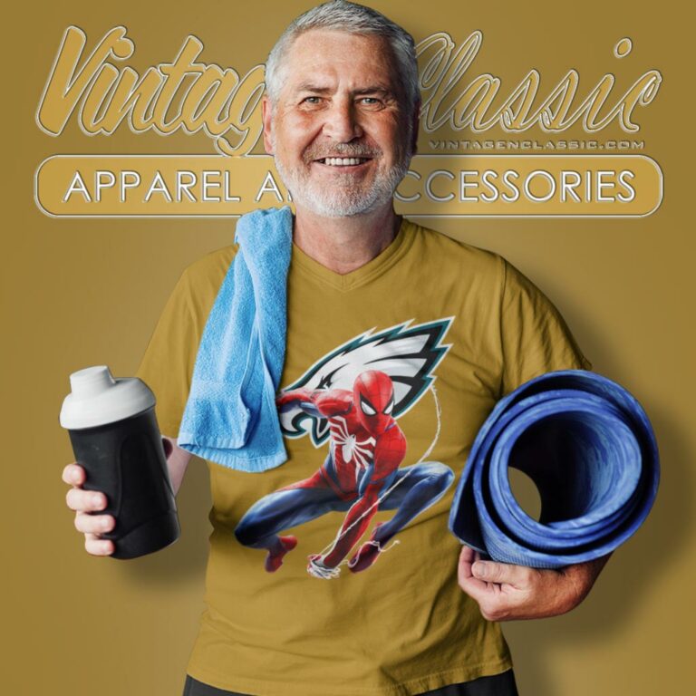 Spiderman Philadelphia Eagles V Neck TShirt Spiderman Philadelphia Eagles V Neck TShirt