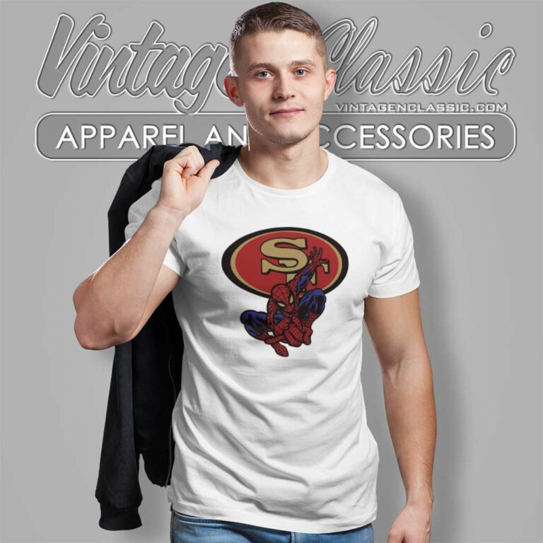 Spiderman San Francisco 49ers T Shirt Spiderman San Francisco 49ers T Shirt