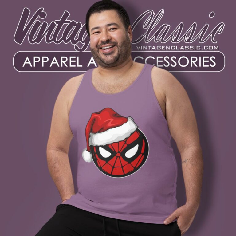 Spiderman Santa Hat Tank Top Racerback Spiderman Santa Hat Tank Top Racerback
