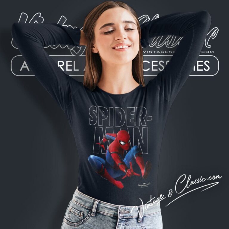 Spiderman Shirt Homecoming Outlined Epic Long Sleeve Tee Spiderman Shirt Homecoming Outlined Epic Long Sleeve Tee
