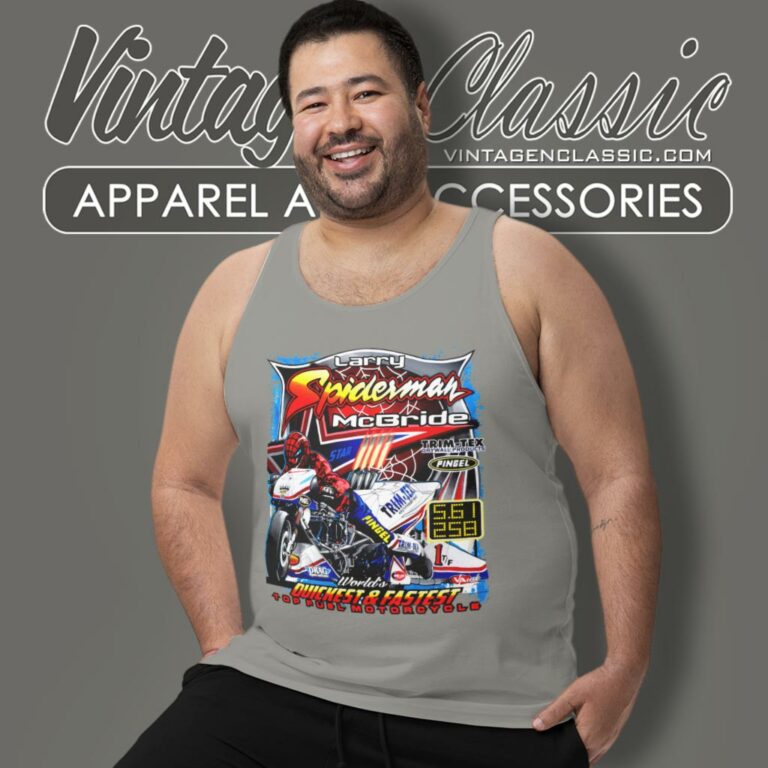 Spiderman Shirt Mcbride Trim Tex Motorcycle Tank Top Racerback Spiderman Shirt Mcbride Trim Tex Motorcycle Tank Top Racerback