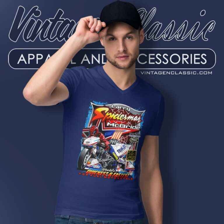 Spiderman Shirt Mcbride Trim Tex Motorcycle V Neck TShirt Spiderman Shirt Mcbride Trim Tex Motorcycle V Neck TShirt