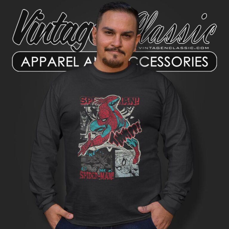 Spiderman Shooting Thwipp Long Sleeve Tee Spiderman Shooting Thwipp Long Sleeve Tee