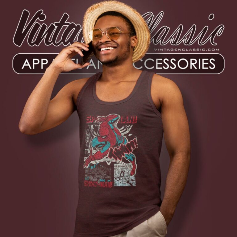 Spiderman Shooting Thwipp Tank Top Racerback Spiderman Shooting Thwipp Tank Top Racerback