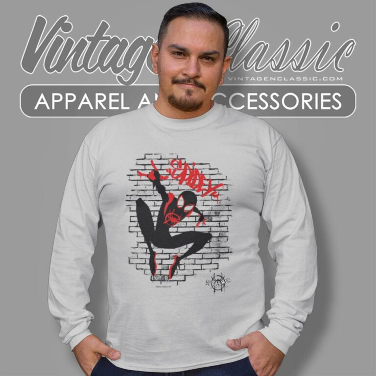 Spiderman Spiderverse Graffiti Long Sleeve Tee Spiderman Spiderverse Graffiti Long Sleeve Tee