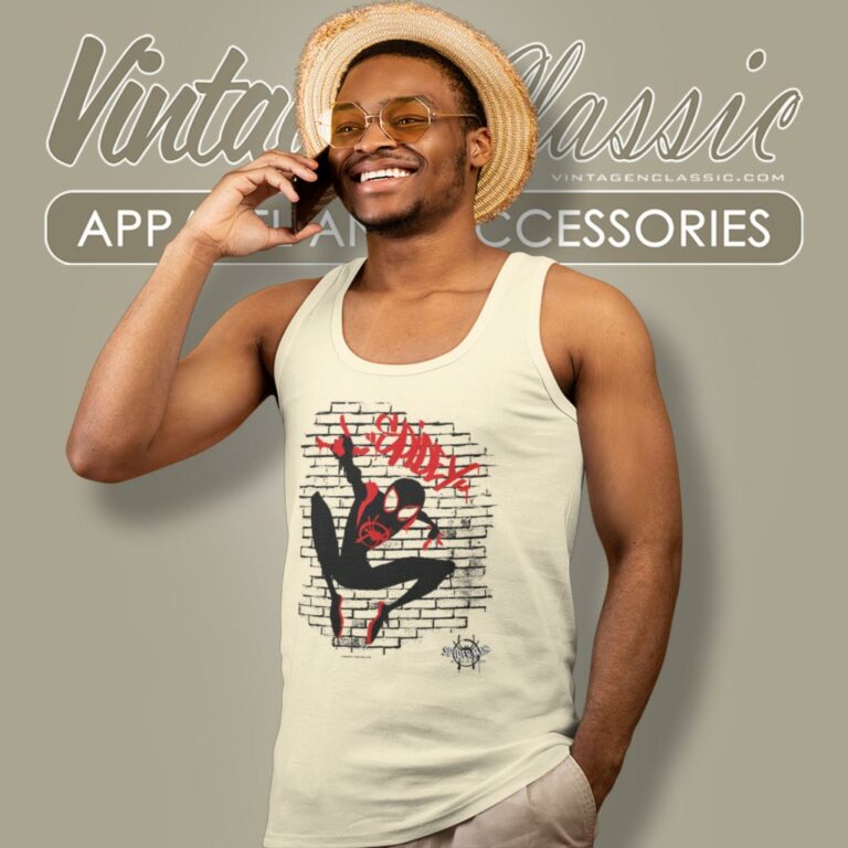 Spiderman Spiderverse Graffiti Tank Top Racerback Spiderman Spiderverse Graffiti Tank Top Racerback