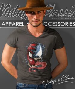 Spiderman Split V Neck TShirt