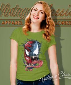 Spiderman Split Women T Shirt