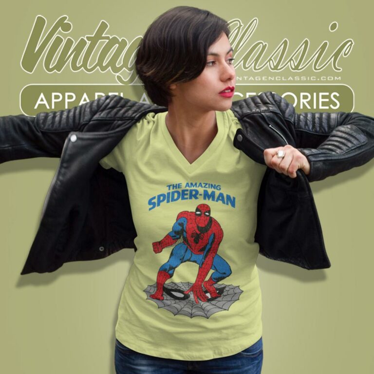 Spiderman The Amazing V Neck TShirt Spiderman The Amazing V Neck TShirt