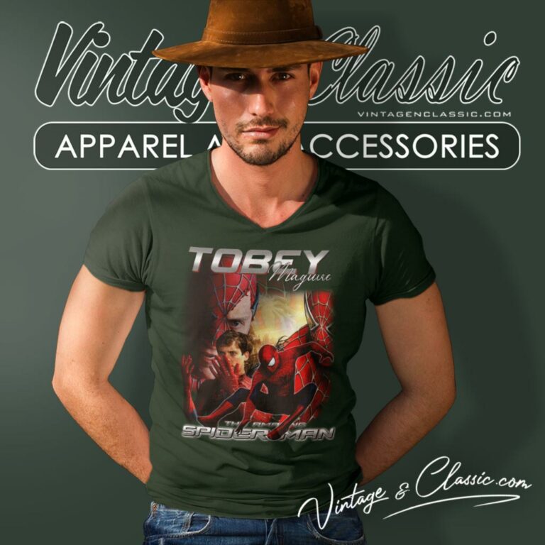 Spiderman Tobey Maguire V Neck TShirt Spiderman Tobey Maguire V Neck TShirt