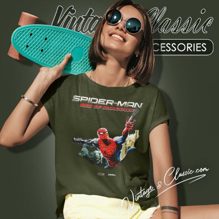 Spiderman Web Of Shadows Women T Shirt Spiderman Web Of Shadows Women T Shirt