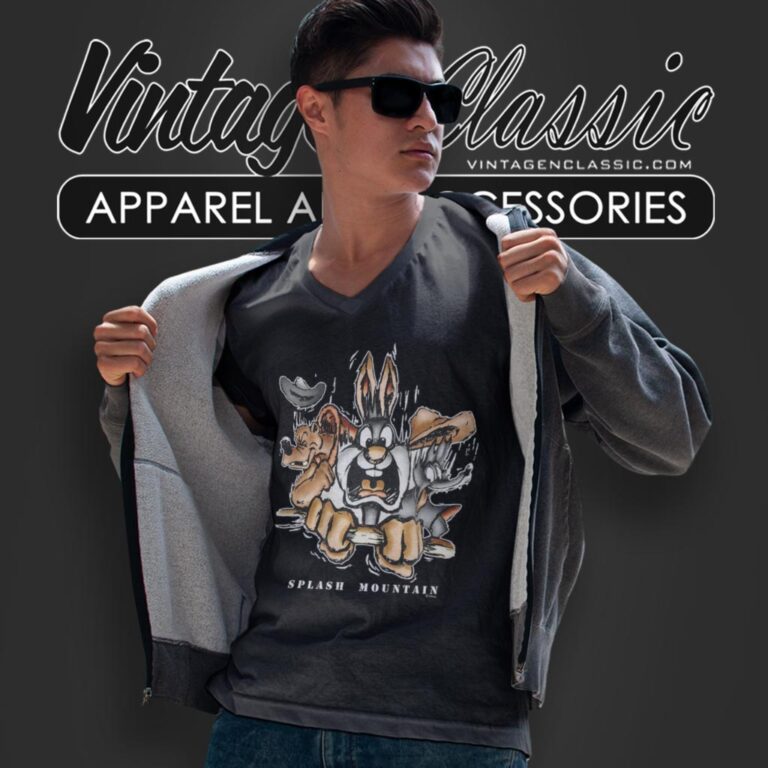 Splash Mountain Brer Rabbit V Neck TShirt Splash Mountain Brer Rabbit V Neck TShirt