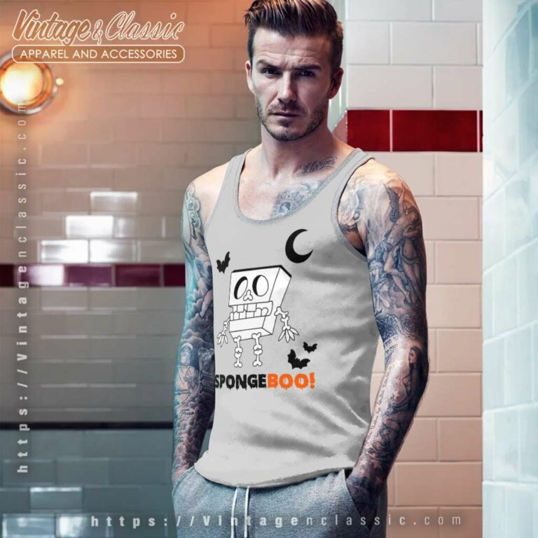 Sponge Boo Skeleton Halloween Tank Top Racerback Sponge Boo Skeleton Halloween Tank Top Racerback