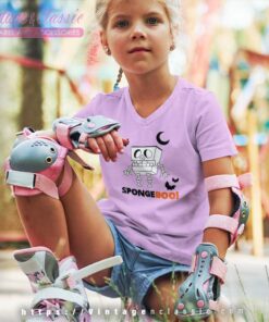 Sponge Boo Skeleton Halloween kids Vneck