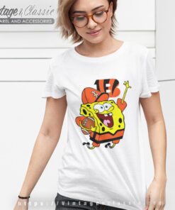 Spongebob Cincinnati Bengals Football Shirt Women T shirt
