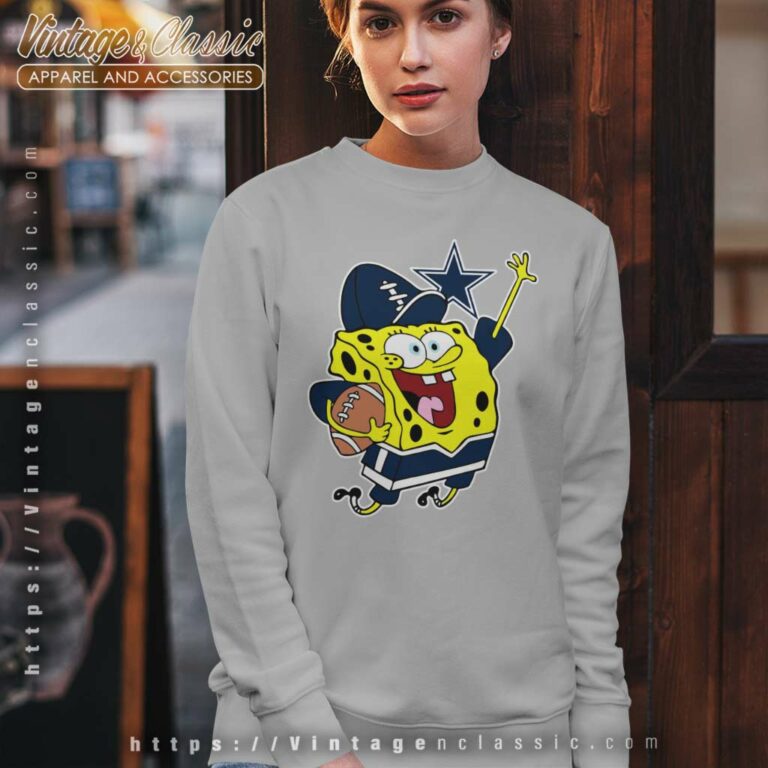 Spongebob Dallas Cowboys Football Sweatshirt Spongebob Dallas Cowboys Football Sweatshirt