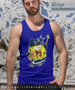Spongebob Dallas Cowboys Football Tank Top Racerback