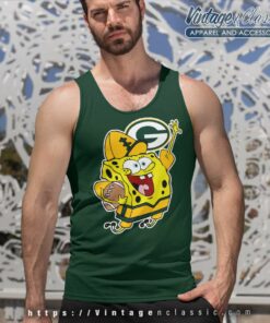 Spongebob Green Bay Packers Tank Top Racerback