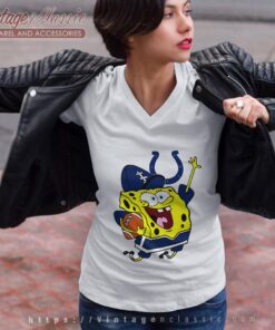 Spongebob Indianapolis Colts Football Shirt V Neck TShirt