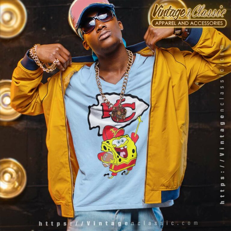 Spongebob Kansas City Chiefs V Neck TShirt Spongebob Kansas City Chiefs V Neck TShirt