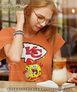 Spongebob Kansas City Chiefs Shirt 5 Spongebob Kansas City Chiefs Women TShirt