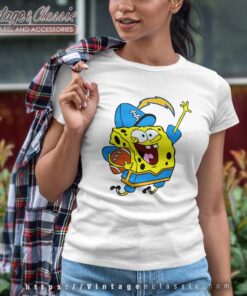 Spongebob Los Angeles Chargers Football Shirt Women T shirt