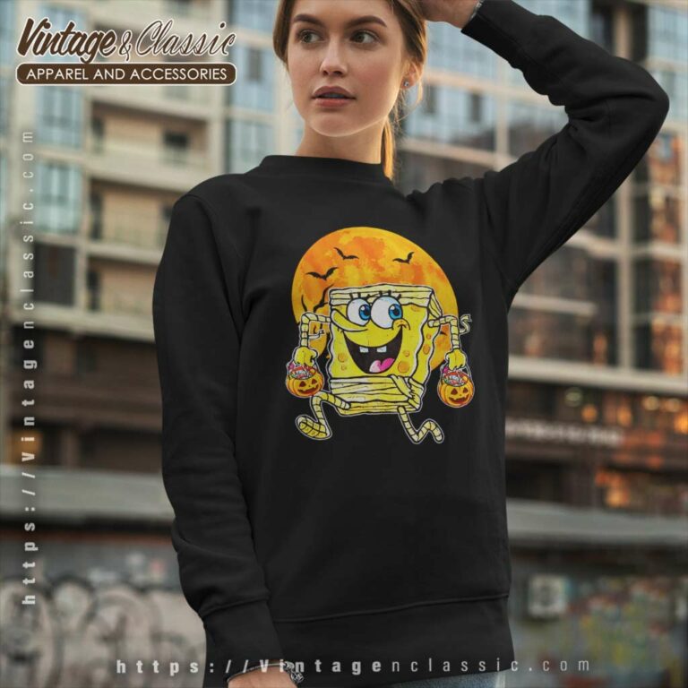 Spongebob Mummy Pumpkin Halloween Sweatshirt 1 Spongebob Mummy Pumpkin Halloween Sweatshirt 1