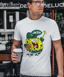 Spongebob New York Jets Football Shirt T shirt