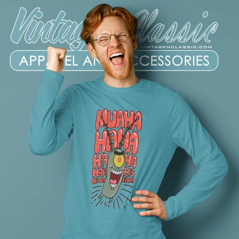 Spongebob Plankton Muahaha Long Sleeve Tee Spongebob Plankton Muahaha Long Sleeve Tee