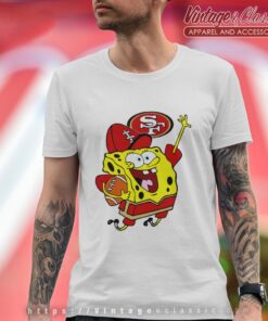 Spongebob San Francisco 49ers Football Shirt T shirt